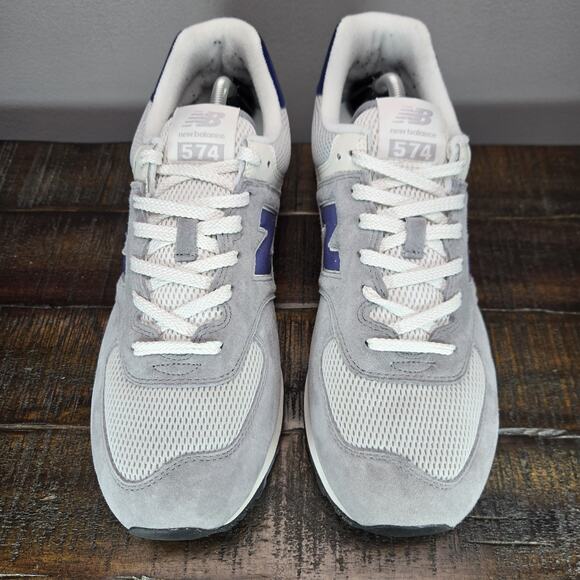 New Balance 574 Mens Size 12 D Running Shoes U574SPB Gray Blue White - Picture 2 of 11